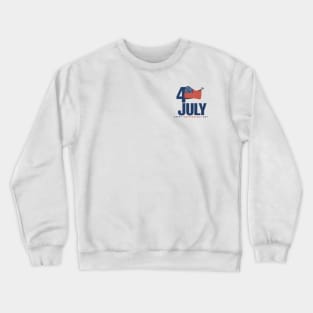 4th July Happy Independence Day Logo Design Crewneck Sweatshirt